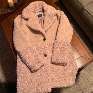 Fuzzy pink soft coat